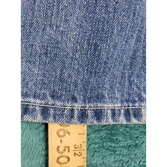 Express Jeans Size 34x32 Mens Blue Pants Denim Baggy Mid Rise Loose Bootcut - Picture 9 of 14